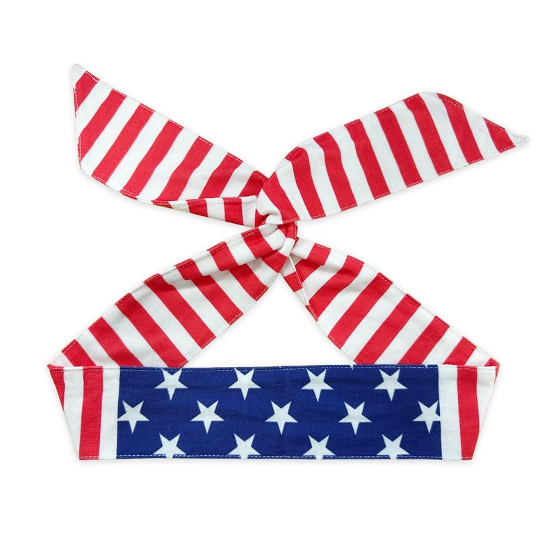 hhdatc American Country Flag Tie Headband with National Flag,USA Banadan Mexico Headband for Men Team USA Olympic Apparel - Image 1